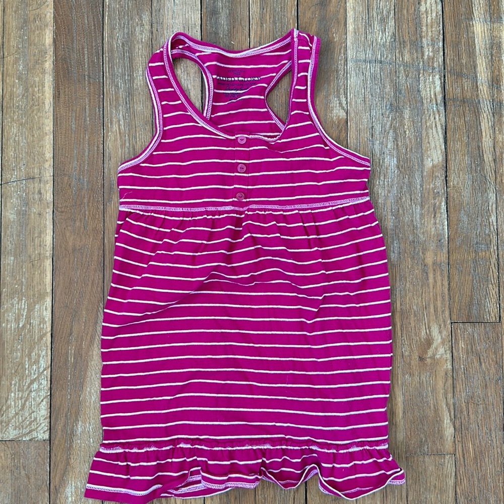 Girls cranberry flowy tank